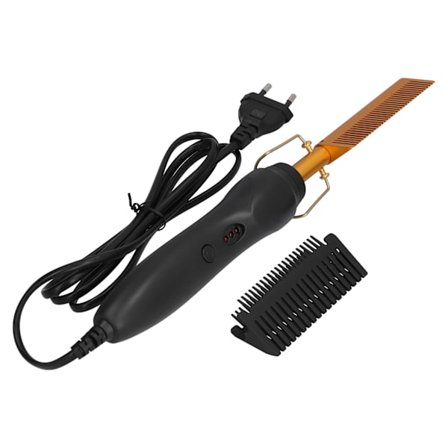 Monitoiminen hiusharja, märkä ja kuiva kuuma lämmitys kiharrin suoristuslaite EU-pistoke 120-240V kulta