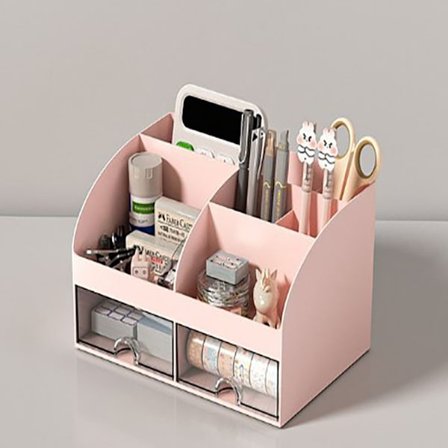 Office Desktop Förvaringslåda Liten låda Förvaringsskåp ROSA