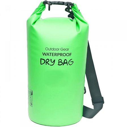 Vihreä 20L vetoisuuden vuoristoretkeilyyn sopiva vedenpitävä ämpäri-tyyppinen rantakassi uimakassi sukellusmateriaalista rantakassi 