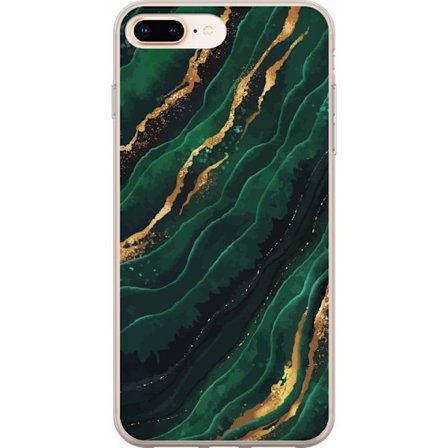 Kompatibelt Mobilskal till Apple Apple iPhone 8 Plus Marmor Guld Grön