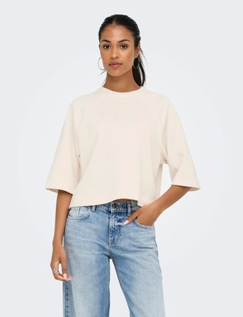 ONLY Onldasie 2/4 O-Neck Raglan Ub Cs Swt - Cream - L