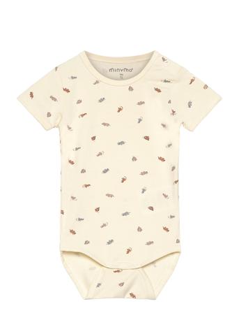 Body Ss - Bamboo Bodies Short-sleeved Multi/patterned Minymo