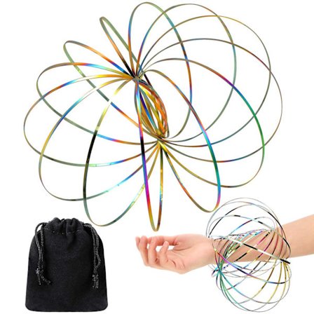 Flow Rings Toys 3d Arm Spring Magic Flow Ring Rustfritt Stål Multi Sensorisk Pedagogisk Og Interaktivt Fjærleketøy