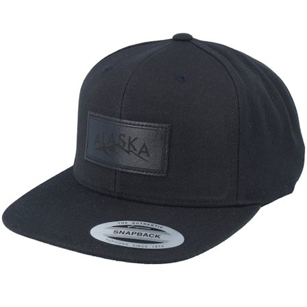 Wild Spirit - Noir snapback Casquette - Engraved Alaska Mountain Box Patch Black Snapback @ Hatstore