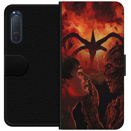 Yhteensopiva Lompakkokotelo Sony Xperia 5 II Satumaista moskeijaa pastelliväreillä, roikkuvilla lyhdyillä, tähdillä ja puolikuulla pilvien joukos