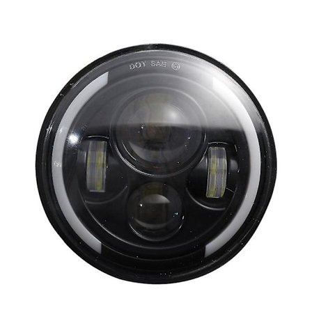 7 tommers runde LED-frontlykter Hi/low Beam Halo Angle Eyes for Wrangler Jk