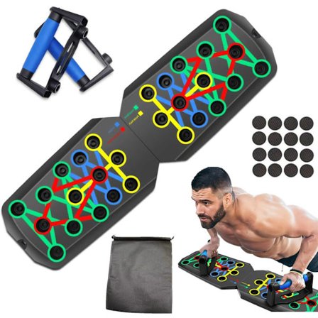 Hopfällbar Push Up-bräda för hemmagym, 28 hål helkropps fitnessbräda