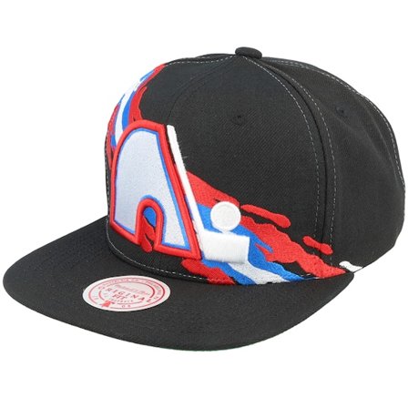 Mitchell & Ness - NHL Schwarz Snapback Cap - Quebec Nordiques Vintage Paintbrush Black Snapback @ Hatstore