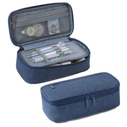 Suuri kynäkotelo, monitoiminen kynäkotelo, penaali / kynärasia – kouluun ja toimistoon, 21x5x8,5cm