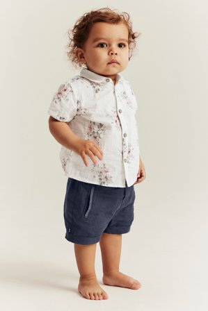 Newbie | Vävda shorts med fickor Mörkblå 74 | Mörkblå