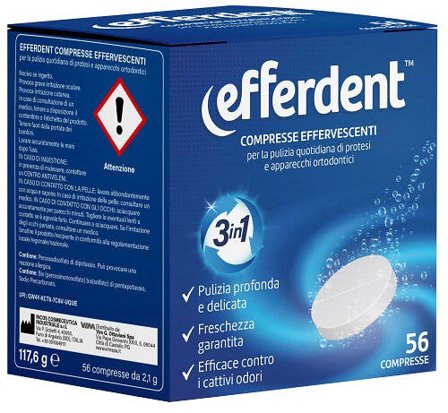 Efferdent 56 Compresse Effervescenti Protesi/Apparecchi