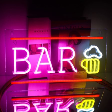 LED-dekorationsskylt med neonljus BAR öl glas sovrum atmosfärsljus bar bokstavsformad lampa