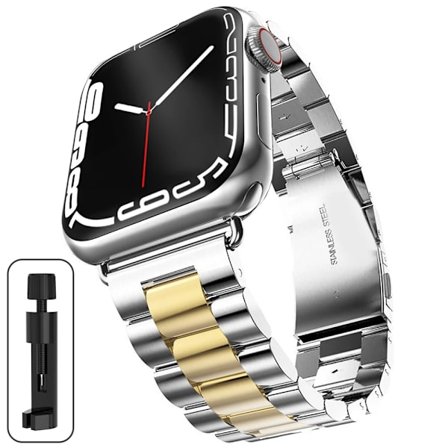 Rostfritt stålarmband för Apple Watch 46mm Ultra 49mm Metallarmband för iWatch 10 9 8 5 4 SE 42mm Business Klockarmband