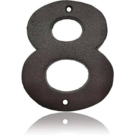 Støbejernshusnumre - 4,9 tommer høje husnumre/postkassenumre, nummer 8