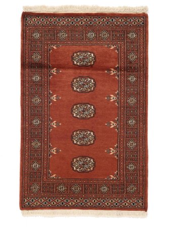 Handgeknüpft Pakistan Buchara 2Ply Teppich 79X122 Dunkelrot/Schwarz