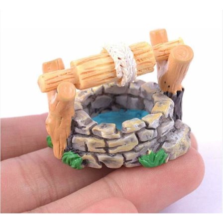DIY Mini Vesi Kaivo Hartsi Miniatyyri Maisema Koriste Vintage Talo Patsaat Vesiputous Keiju Puutarha Dekor 1kpl