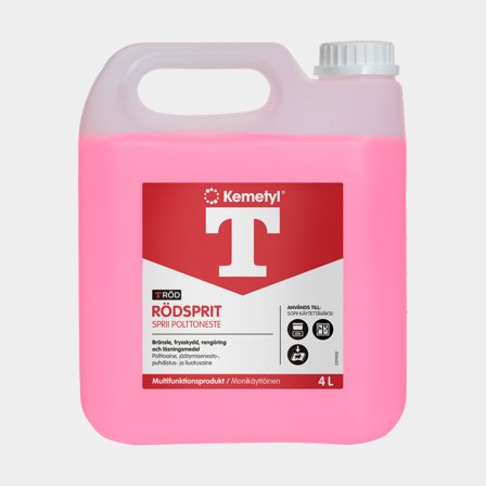 Álcool desnaturado Kemetyl T-Röd, 4 litros