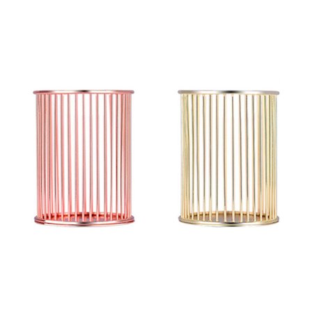 2 st Gold Series/Round Stick Cylinder Pennmakeupborste Hållare Förvaringsverktyg Hemmakontor Skrivbordsorganisatör