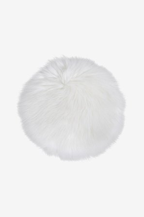 House Nordic - Pyöreä istuintyyny lampaankarvajäljitelmää. Valkoinen Ø 35 cm - Valkoinen - Istuintyynyt & pehmusteet - - Homeroom
