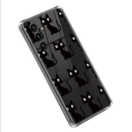 Deco Samsung Galaxy A14 Etui - Sort Kat