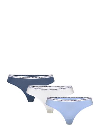 3P Thong Stringtruse Undertøy Blå Tommy Hilfiger*Betinget Tilbud