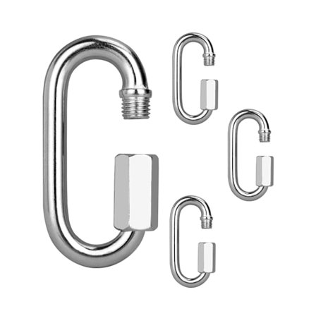 Trådformad Snabblänk Karabinkrok 5/16 Tum 4-pack M8 för Karabinkrok, Camping