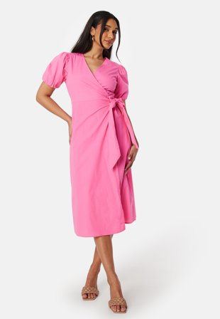 BUBBLEROOM Tova Midi Dress Pink Klær