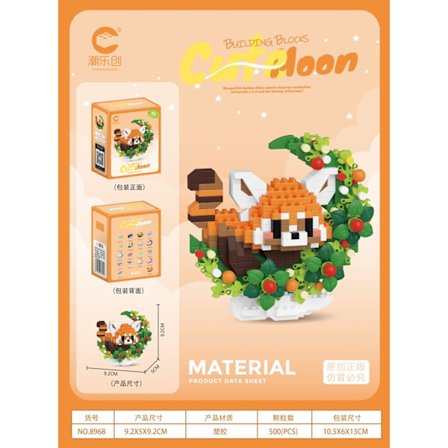 Söta minimodeller för hund, katt, panda och tvättbjörn - perfekta barnpresenter till jul och födelsedagar