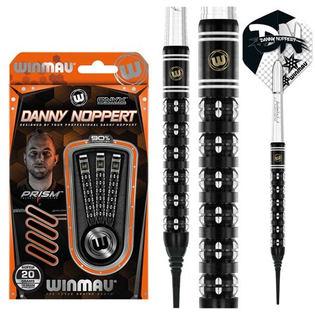 Winmau Noppert Freeze Edition Soft Tip Darts 20g - Tungsten, Professional Darts, Black/Silver/Gold, Prism