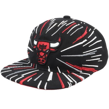 Mitchell & Ness - NBA Schwarz Snapback Cap - Chicago Bulls Burst Deadstock Black Snapback @ Hatstore