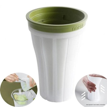 Squeeze Cup Maker, Slush Smoothie Cup, Slushy Maker Cup, Magic Quick Frozen Sundae, Ice Shake Cup, Portable Homemade Smoothie Cup (Grön)