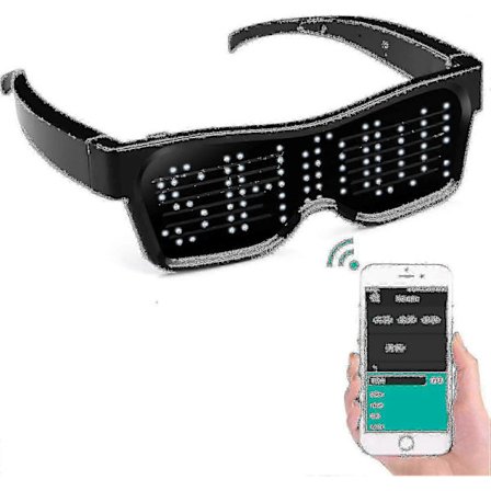 LED Bluetooth App-anslutna LED-display Smartglasögon [DB]