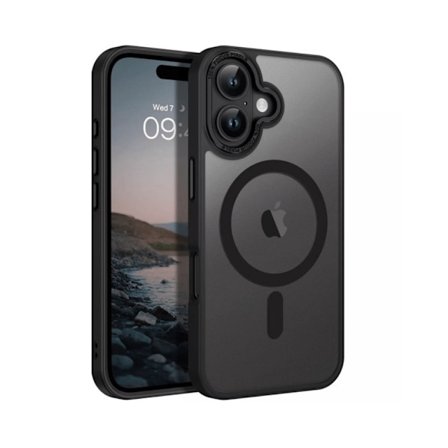 iPhone 16-deksel - Magsafe Frosted Case - Svart