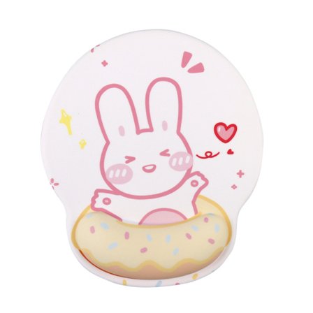 Søt myk kanin-musematte med pute - Håndleddsstøtte gaming-musematte håndleddsstøtte - Komfort med håndleddsstøtte ergonomisk - PC laptop Notebook - 