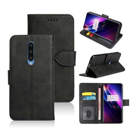 OnePlus 8 WALLET Læder Læder Taske Black