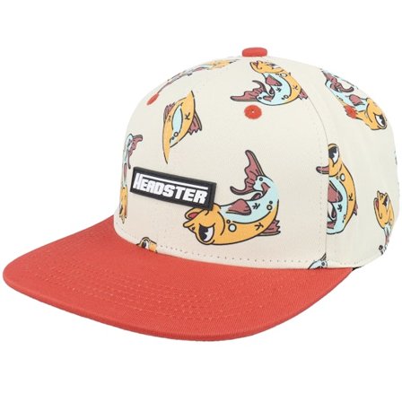 Headster - Beige snapback Cappellino - Kids Gone Fishing Beach Sand/Red Snapback @ Hatstore