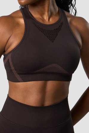 ICANIWILL - Impact Seamless Sports Bra Dark Brown - Dames - sportkleding van ICIW
