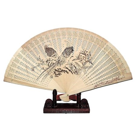 Puinen viuhka rei'itetyllä kuviolla [M21] - Birds Falk