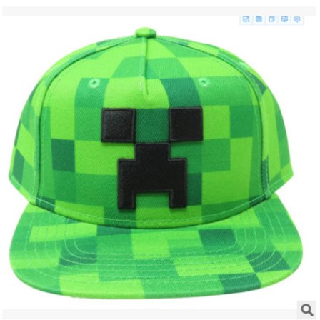 Minecraft Snapback Baseballcaps for menn og kvinner i bomull, pustende solhatt-FA11-