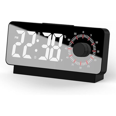 Digitalt ur, lysalarmur med timer, snooze, morgenalarmur w