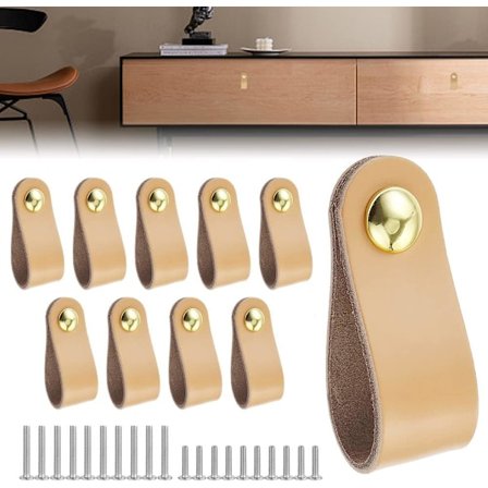 10 kpl nahkakahvaa huonekaluihin Nahkainen ovenkahva Nahkaiset kaapin kahvat Keittiön ovenkahva 70*8*25mm