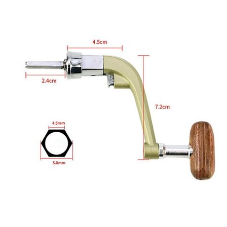 Fiskesnellehåndtak Spinnende snelle Fold Håndtak Rocker Arm Tre Krankhåndtak Tilbehør