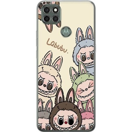 Kompatibelt Mobilskal till Motorola Motorola Moto G9 Power Monster kanindocka med blomsterkrans vinylfigur