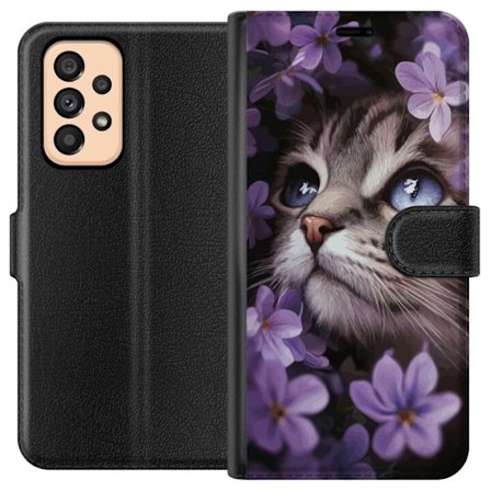 Kompatibel Tegnebogsetui til Samsung Samsung Galaxy A53 5G Kat og blomster