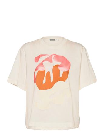 Rhos Sabloni Placement T-Shirt T-shirt Top Creme Marimekko