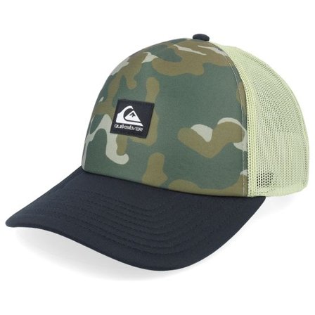 Quiksilver - Camo trucker Keps - Emu Coop Grape Leaf/Black Trucker @ Hatstore