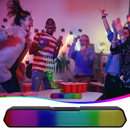 RGB Bluetooth-högtalarljusladdning trådlös bärbar högtalare Bluetooth-högtalare(A)
