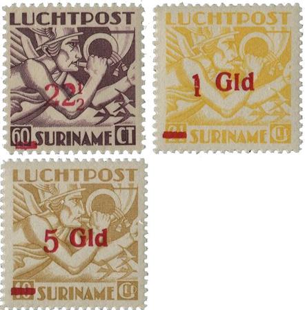 Suriname 1945 - NVPH LP24-LP26 - Postfrisk
