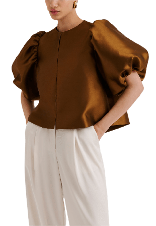 Malina By Cleo Blouse Blusar Dam Brun XL