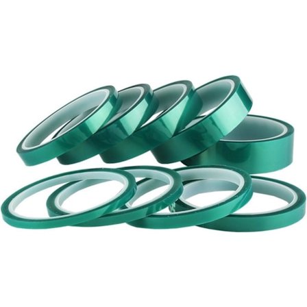 9 st högtemperatur PET-maskeringstejp, värmebeständig polyestertejp med silikonlim för målning, kretskort